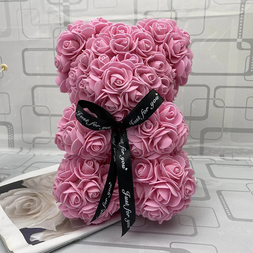 25cm Red Rose Teddy Bear: Valentine's Day Gift for Women