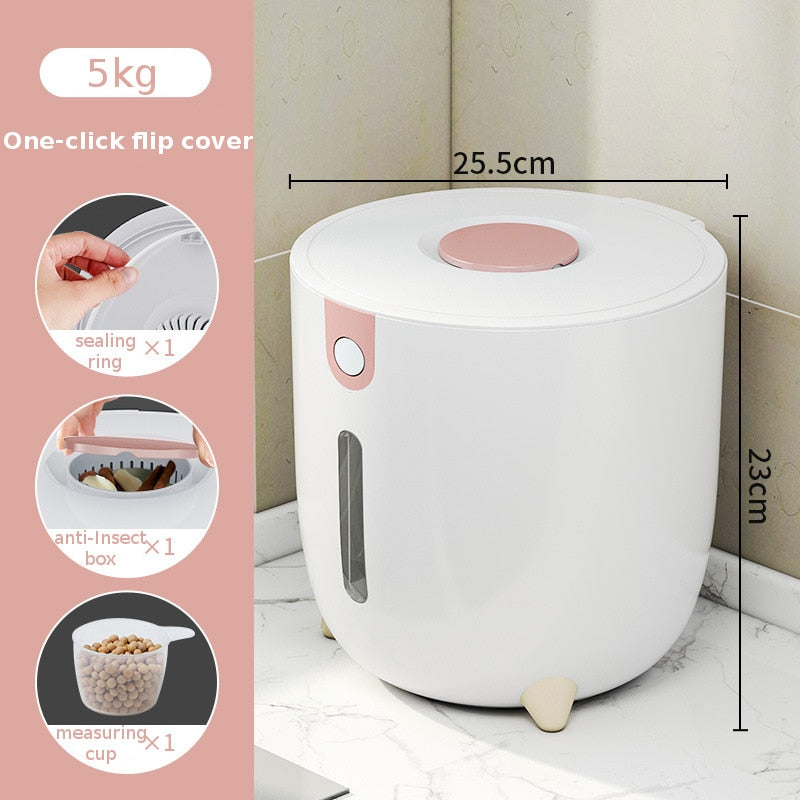 Insect-Proof Moisture-Proof Sealed Cylinder Grain Storage Box