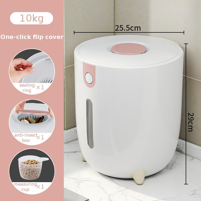Insect-Proof Moisture-Proof Sealed Cylinder Grain Storage Box