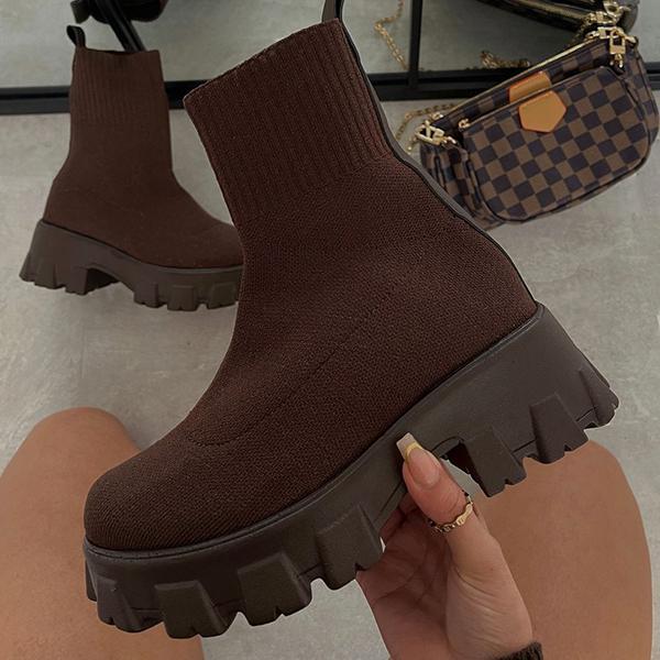 Thick-soled Socks Boots