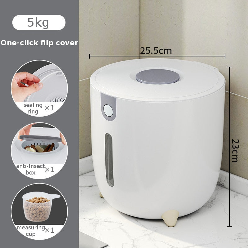 Insect-Proof Moisture-Proof Sealed Cylinder Grain Storage Box