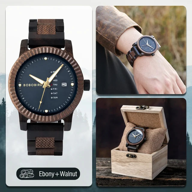 Men's Wooden Wristwatches Quartz Watch