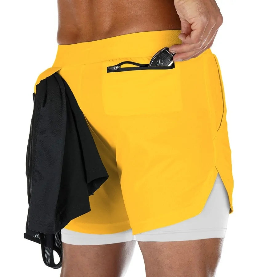 2020 Summer 2-in-1 Men's Gym Fitness Running Shorts