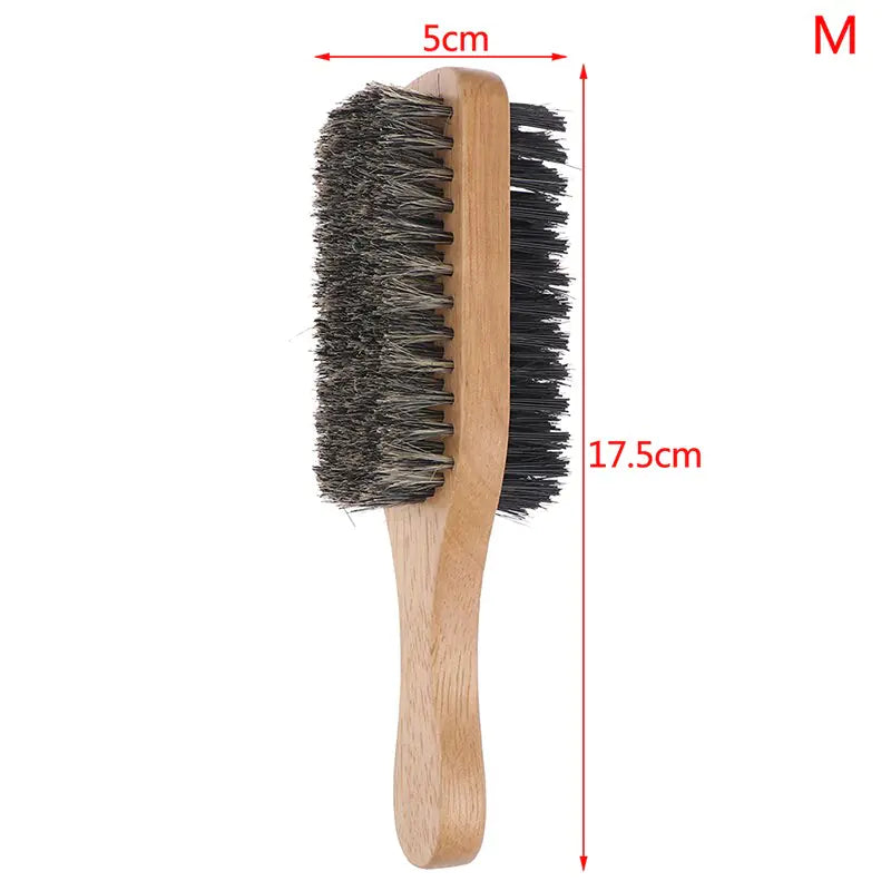 Men Boar Bristle Wooden Hair Brush