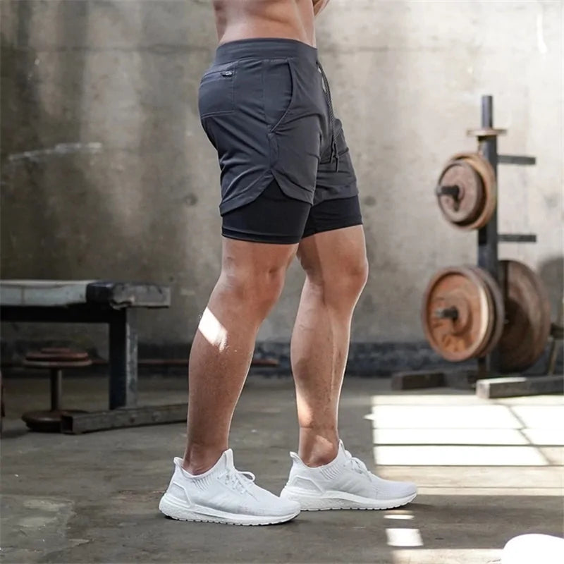 2020 Summer 2-in-1 Men's Gym Fitness Running Shorts