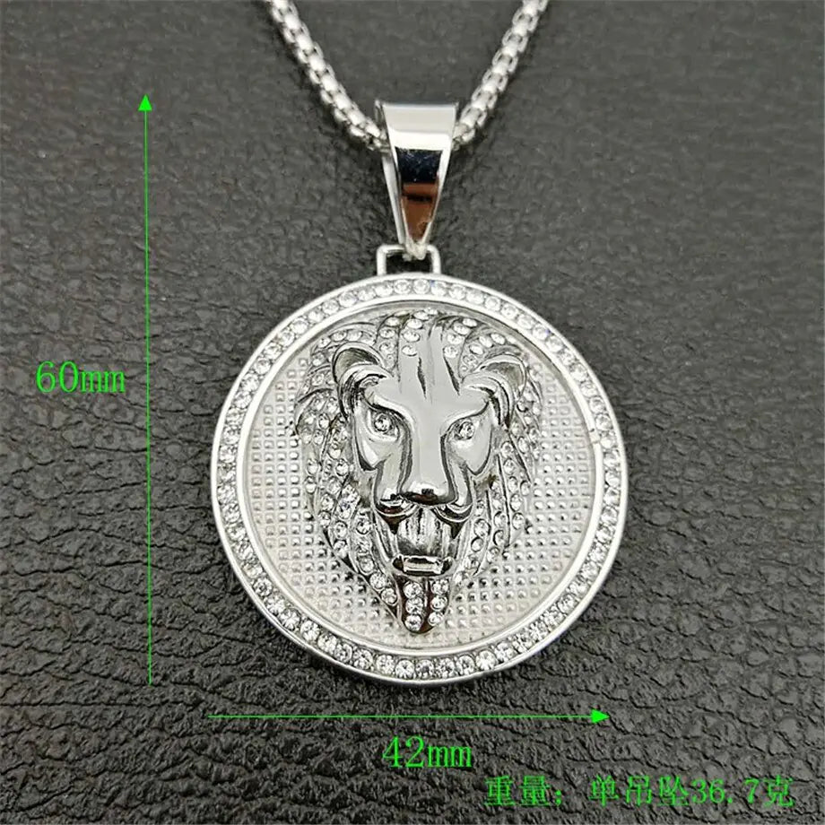 Lion Head Pendant Necklace