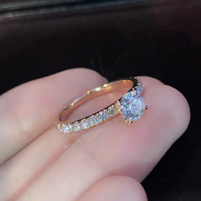 Romantic Design Crystal Ring