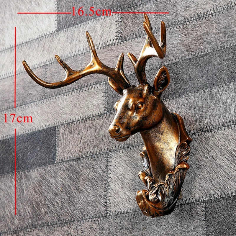 Modern 3D Deer Head Wall Sculpture