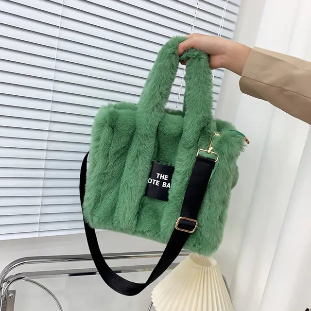 Designer Faux Fur Tote Bag