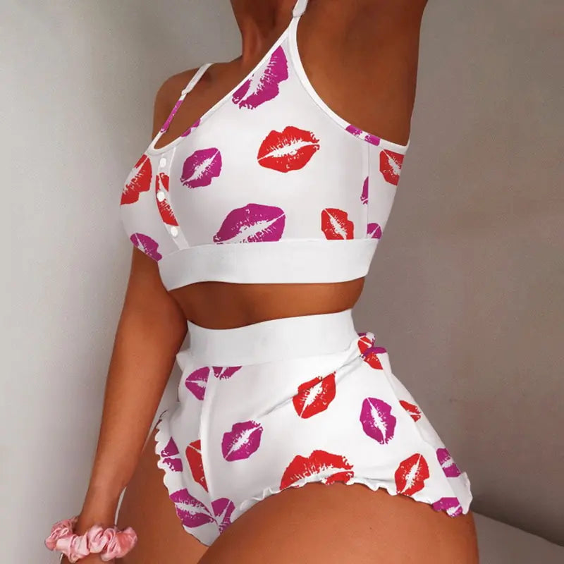 Women's Print Pajama Set: Adorable