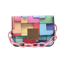 Printed Paneled Shoulder Bag