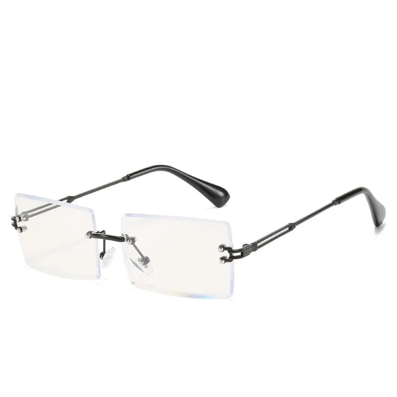 Unisex Anti Blue Rays Computer Glasses: Rimless Blue Light Coating Eyewear