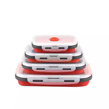 4 Pices/Set High Quality Silicone Rectangle Lunch Box