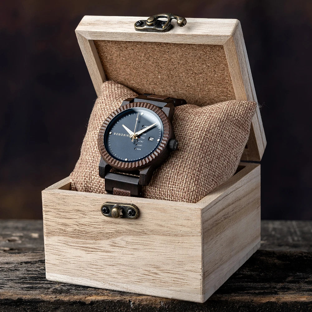 Men's Wooden Wristwatches Quartz Watch