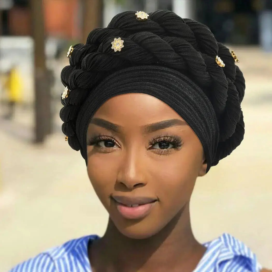 Double Braid Diamonds Turban