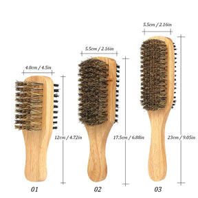 Men Boar Bristle Wooden Hair Brush