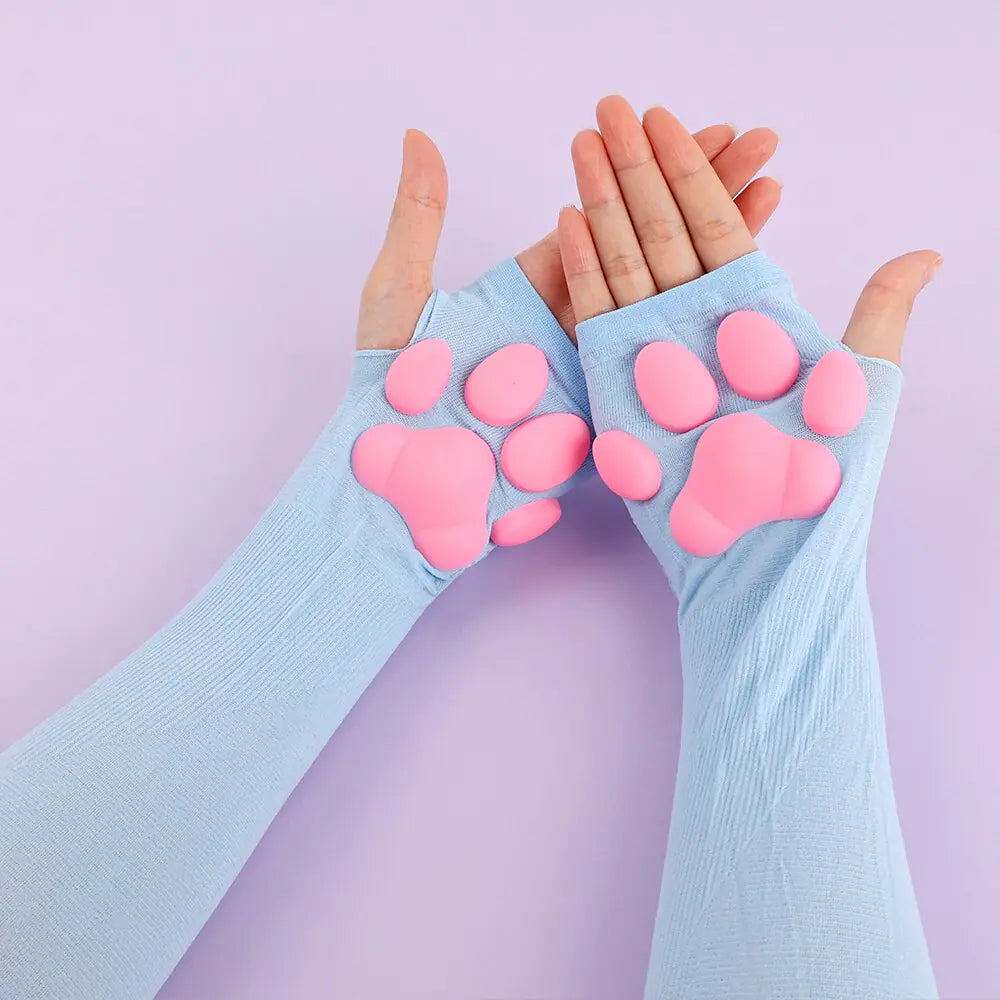 Sexy Cat Paw Design Spandex Arm Sleeves