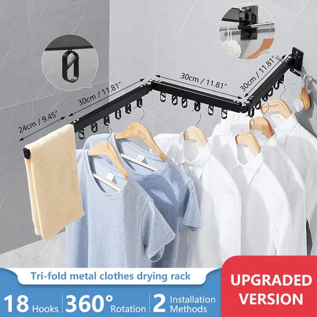 Retractable Folding Clothes Drying Rack