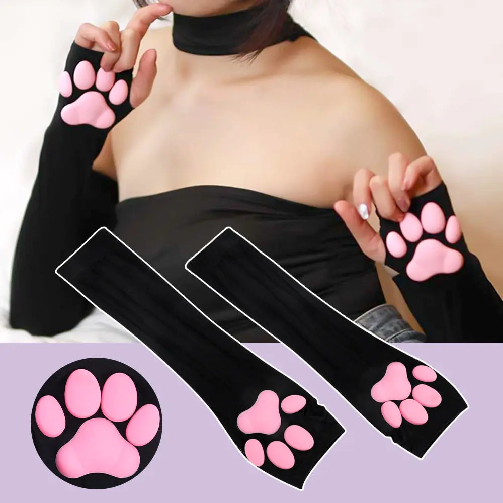 Sexy Cat Paw Design Spandex Arm Sleeves