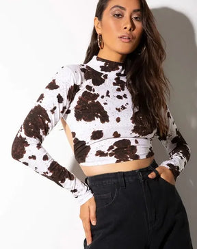 Dragon Printed Women Crop Top