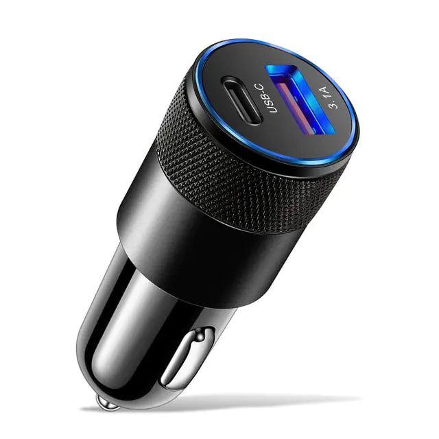 Fast Charging 68W Dual USB Type C Car Charger