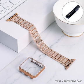 Band + Case Metal Strap For Apple Watches