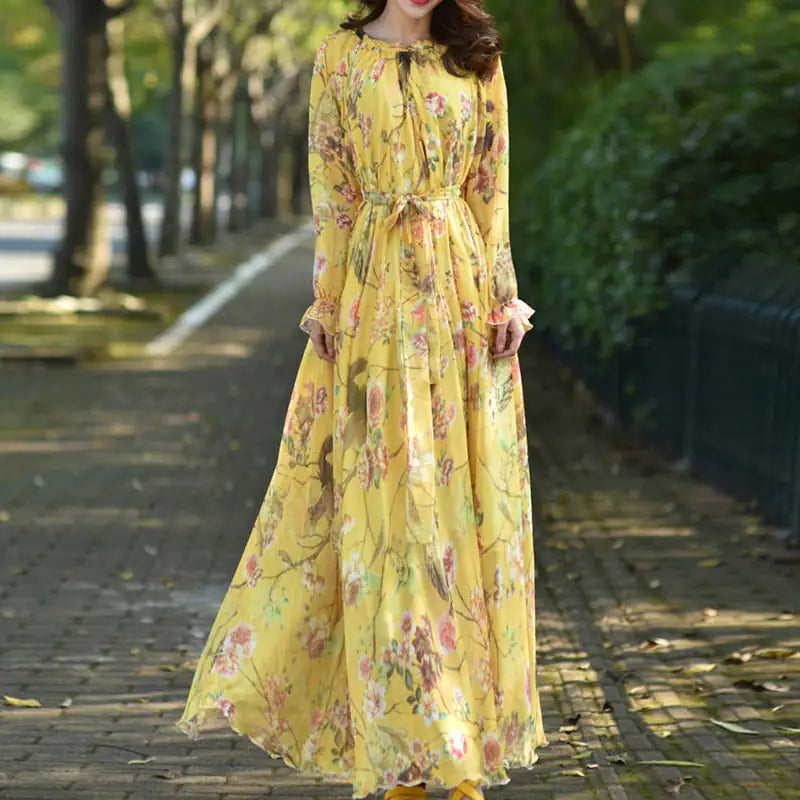 Maxi Dress Floral Printed