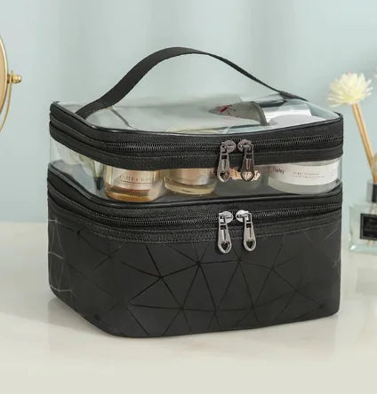 Multifunction Double Transparent Cosmetic Bag