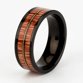 Handmade Wooden Titanium Ring