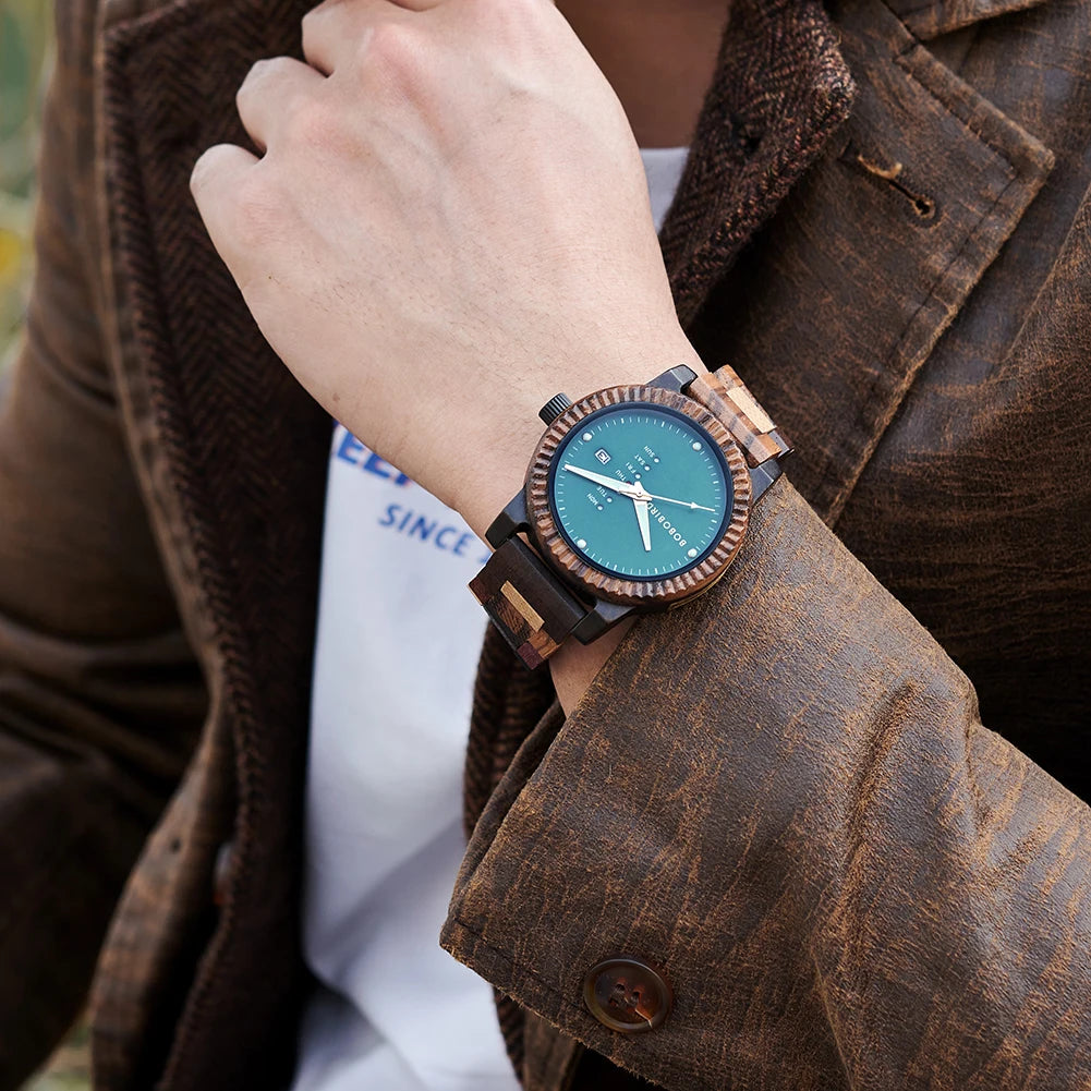 Men's Wooden Wristwatches Quartz Watch