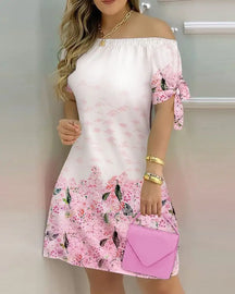 Women Off Shoulder Summer Mini Dress