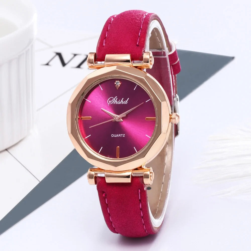 Fashion Women Leather Casual Watch