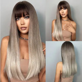 Synthetic Long Brown Wig