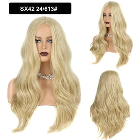 Wavy Middle Part Wigs