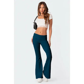 Solid Flare Pants