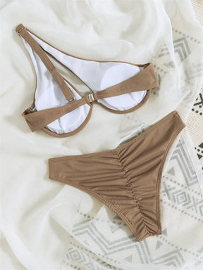 Solid Ribbed Bikini Set Chic