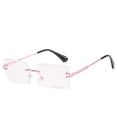 Unisex Anti Blue Rays Computer Glasses: Rimless Blue Light Coating Eyewear