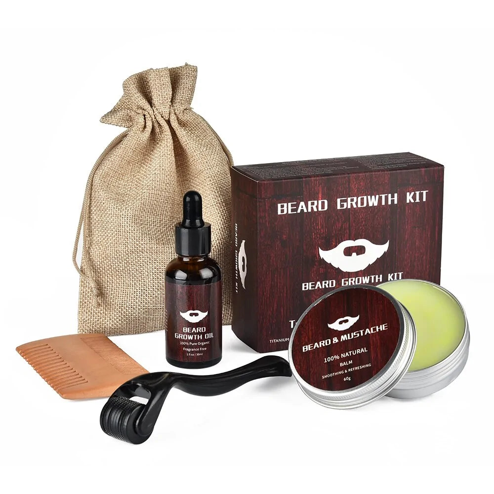 4 Piece Beard Growth Kit