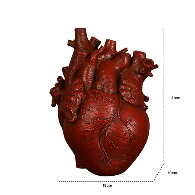 Heart-Shaped European Resin Vase