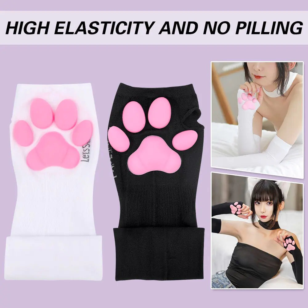 Sexy Cat Paw Design Spandex Arm Sleeves