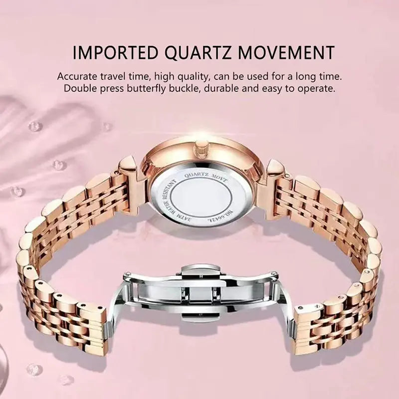 Ladies Quartz Watch Bracelet Set