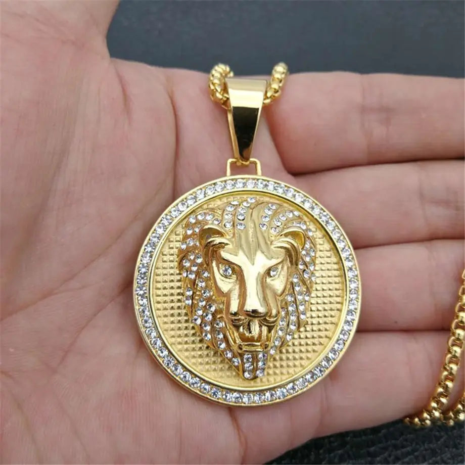 Lion Head Pendant Necklace