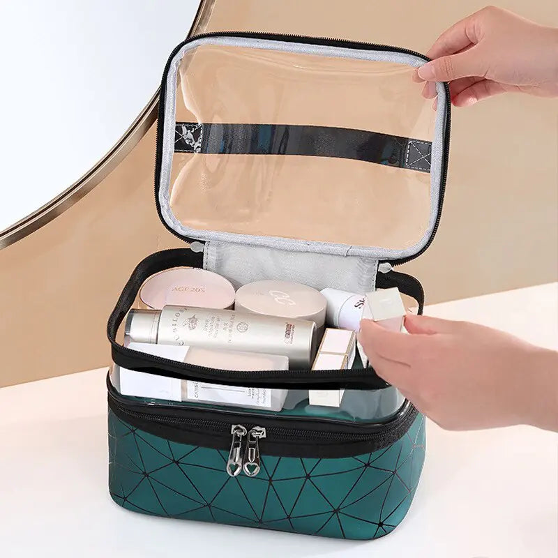 Multifunction Double Transparent Cosmetic Bag