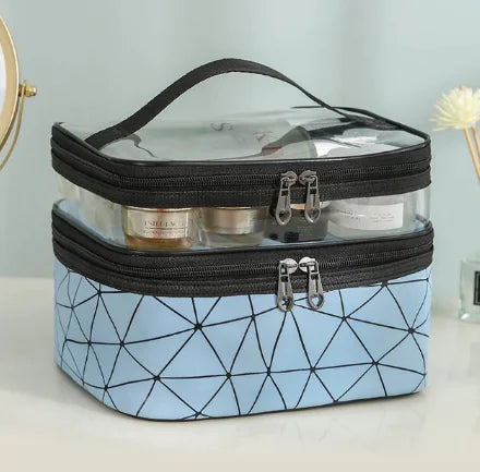 Multifunction Double Transparent Cosmetic Bag