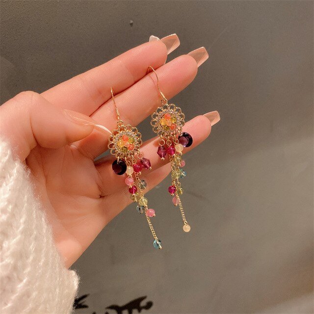 Winter Color Crystal Earrings