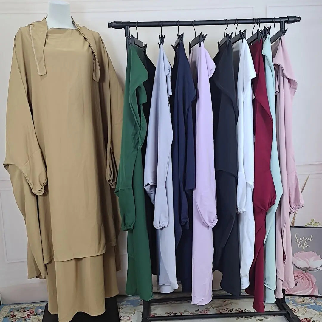 Jilbab for Women 2 Piece Set Muslim