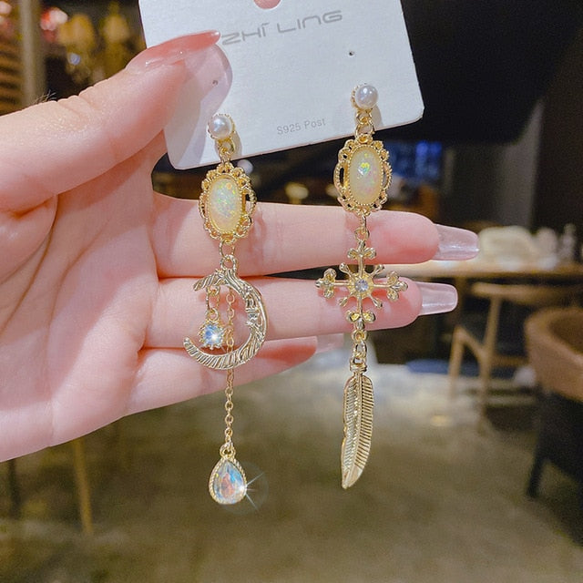 Winter Color Crystal Earrings