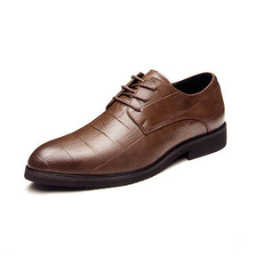 Thick-soled Laced Up Mens Shoes