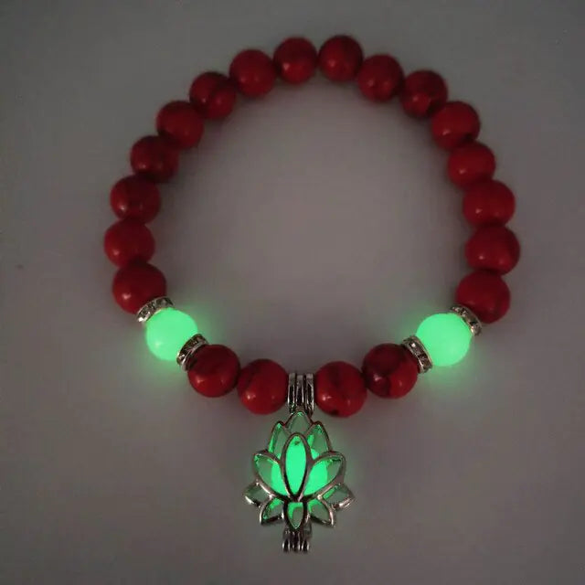 Glow In The Dark Natural Stone Bracelet