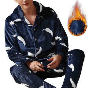 Mens Coral Fleece Sleepwear Pajamas